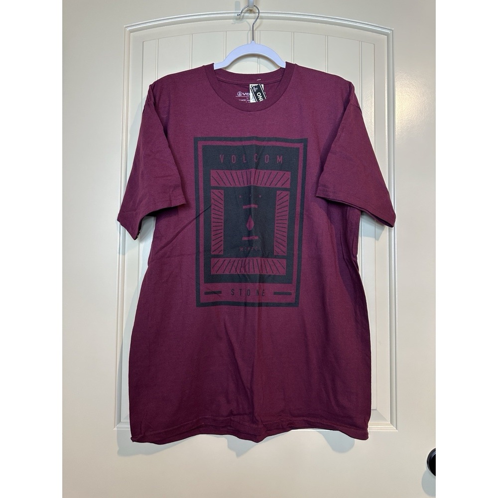 NWT Volcom Men's Faultless Graphic Logo Cotton Knit Crew Neck T-Shirt Size L